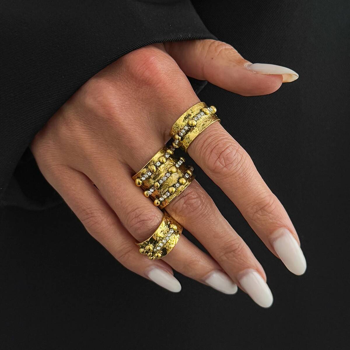 Ingemark 3Pcs Vintage Inlay Rh - Vintage Punk Knuckle Rings Set review and price