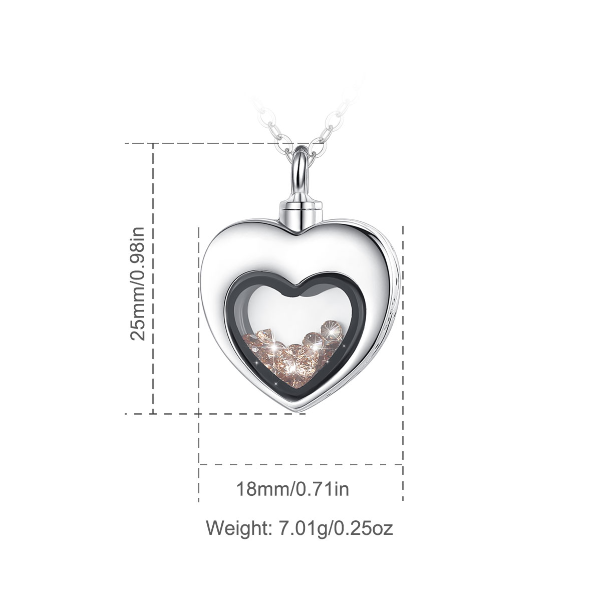 Eudora Sterling Silver Heart L - Heart Locket Necklace Photo review and price