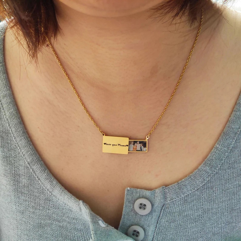 Personalized Stainless Steel P - Heart Locket Necklace Photo review and price
