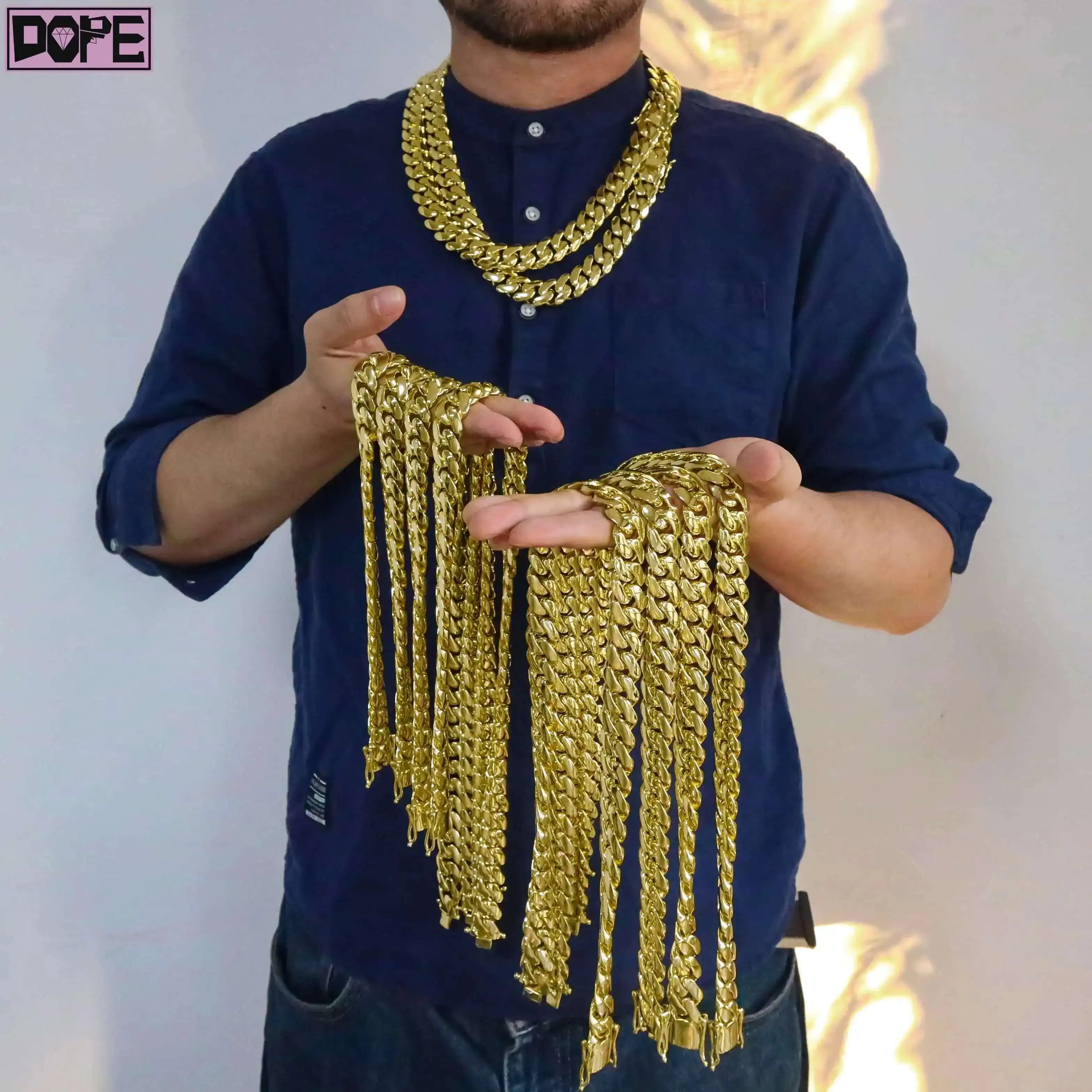 8-12mm 925 Silver Gold Plated  - Cuban Link Chain 12Mm review and price