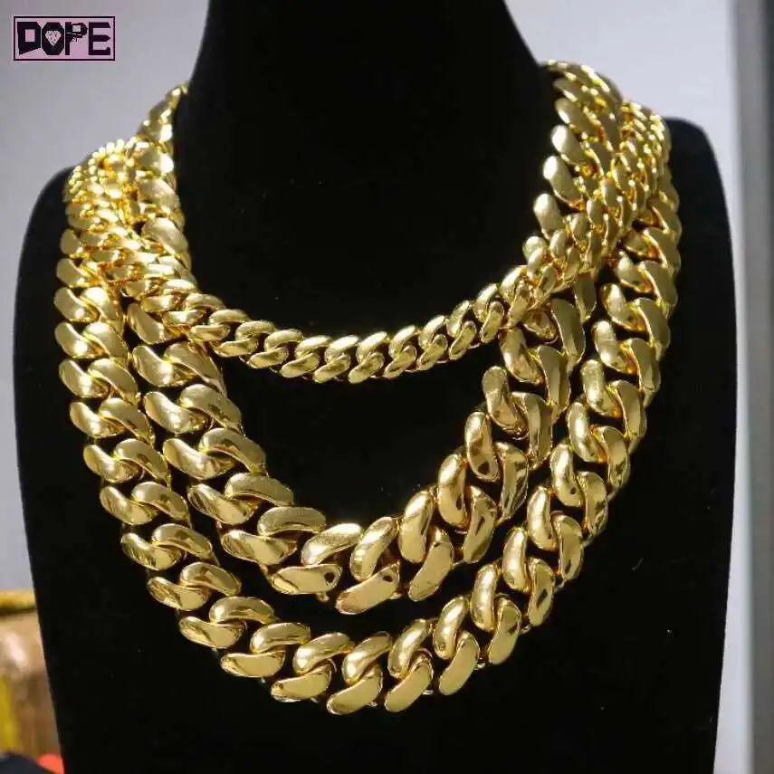 8-12mm 925 Silver Gold Plated  - Cuban Link Chain 12Mm review and price