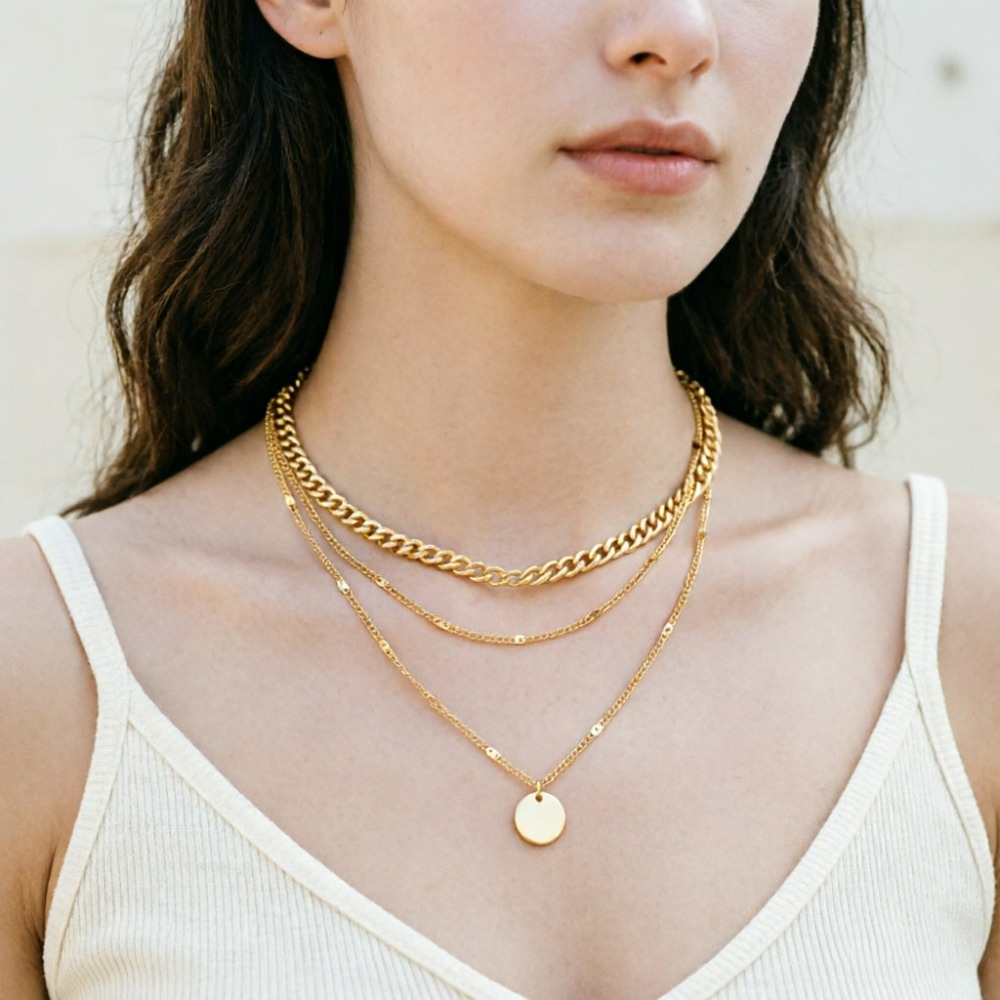 Aesthetic Fashion Retro Vintag - Layered Pendant Necklace Aesthetic review and price
