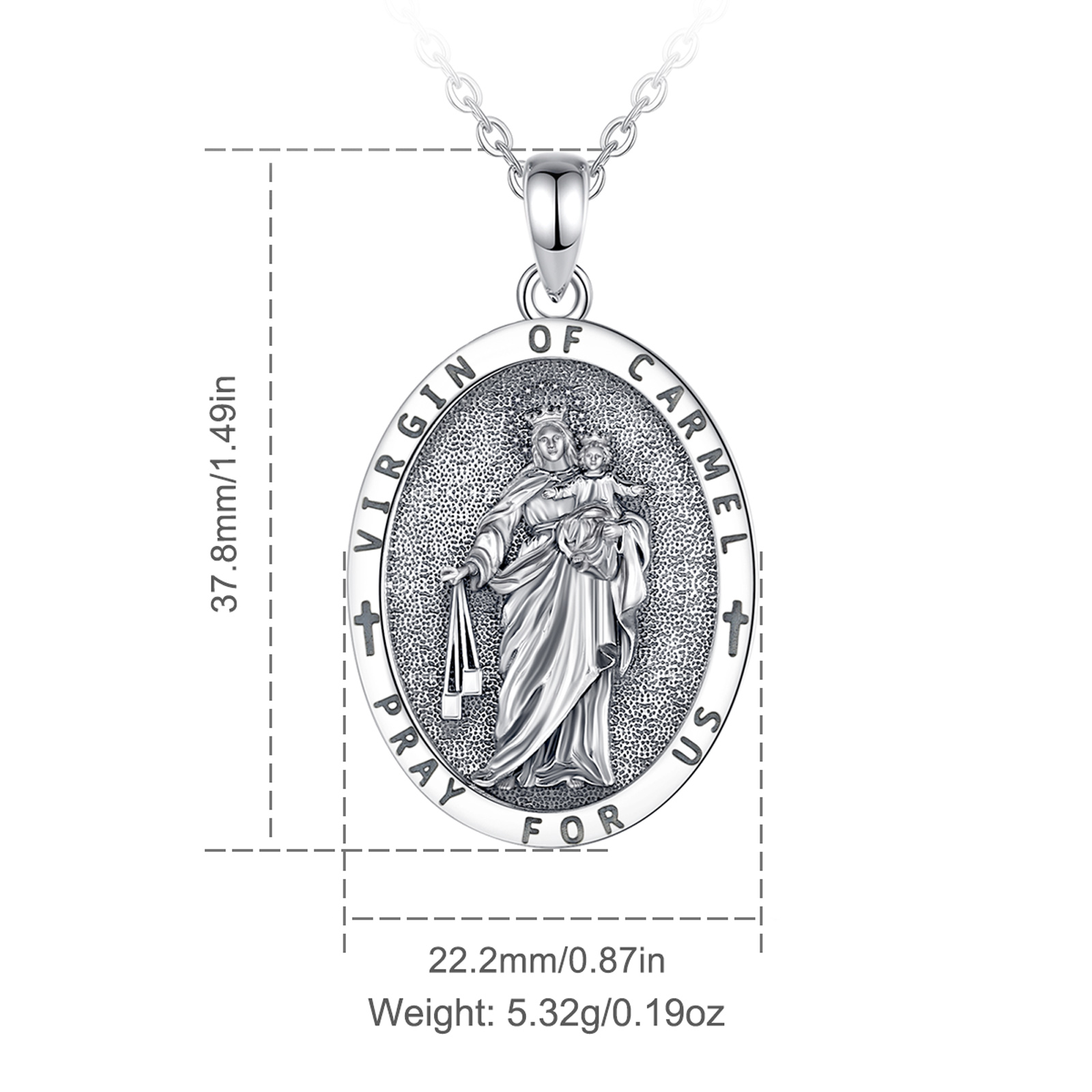 Eudora 925 Sterling Silver Vir - 925 Sterling Silver Chain Necklace Men review and price