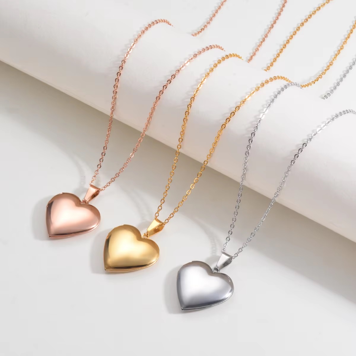 Custom Personalized Heart Birt - Heart Locket Necklace Photo review and price