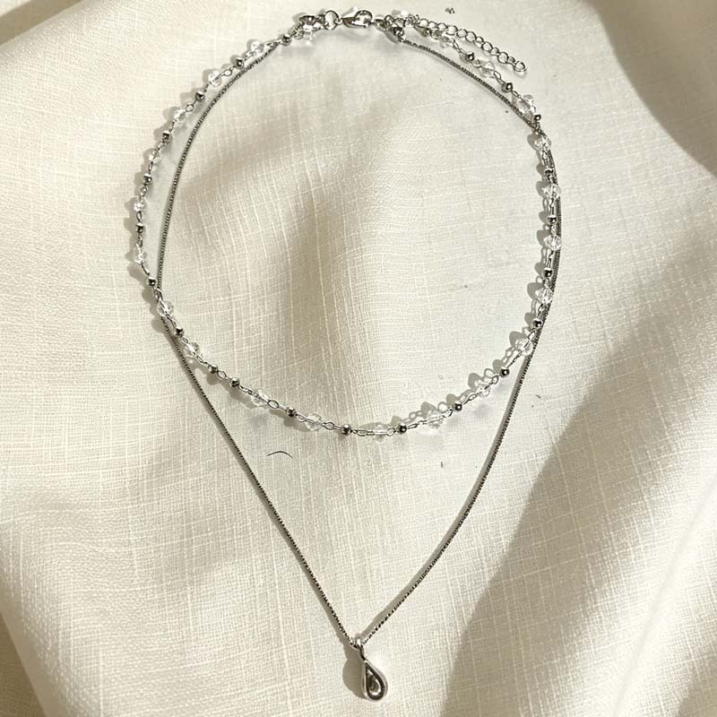 New Fashion Water Droplet Pend - Layered Pendant Necklace Aesthetic review and price