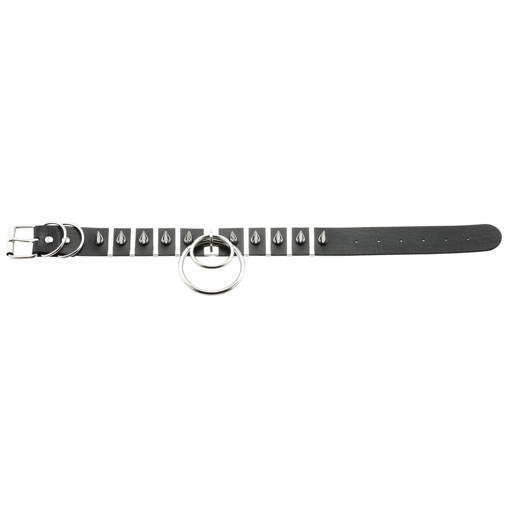 Big Spikes Choker Leather Coll - Goth Punk Spike Choker review and price