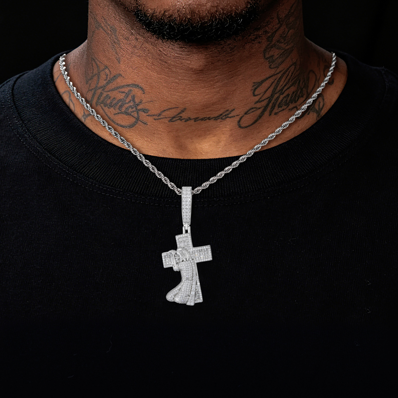 TUHE New Jesus Cross 925 Silve - 925 Sterling Silver Chain Necklace Men review and price