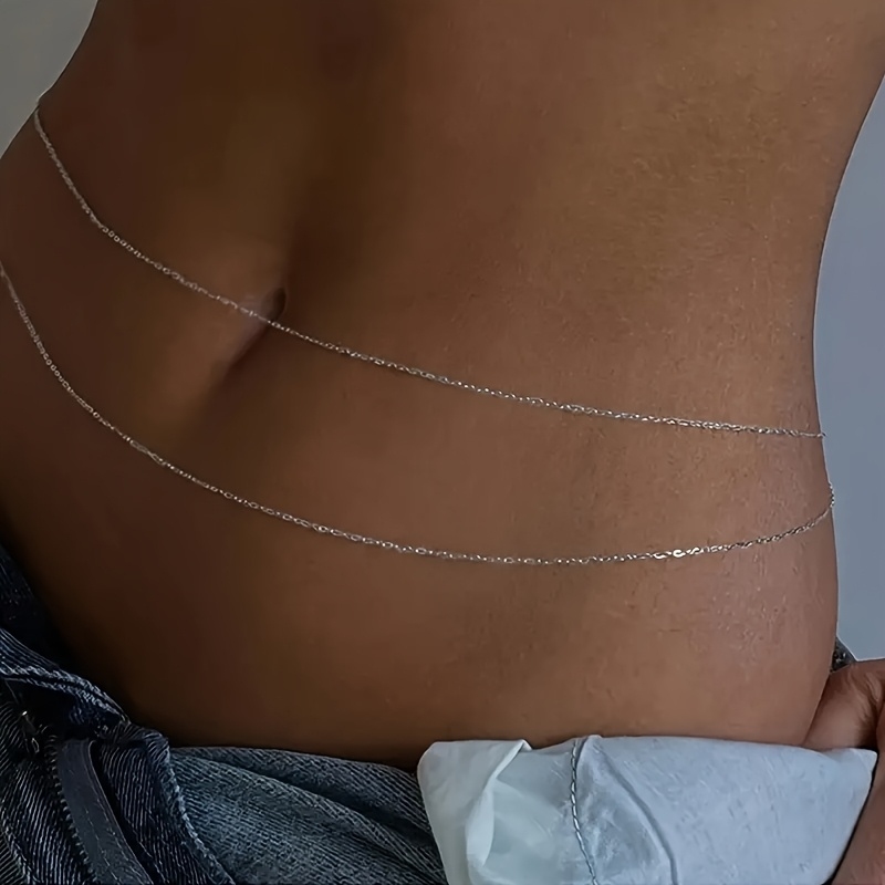 1Double-Layer Gold Metal Waist - Body Jewelry review and price