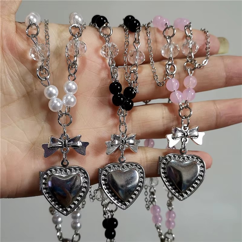 Goth Y2K Heart Locket Pendant  - Heart Locket Necklace Photo review and price