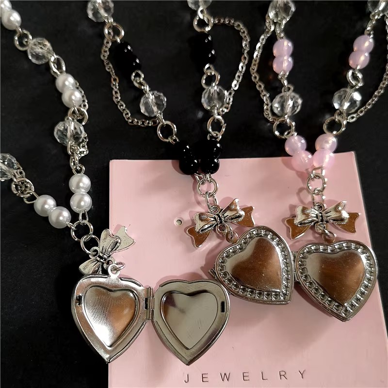 Goth Y2K Heart Locket Pendant  - Heart Locket Necklace Photo review and price