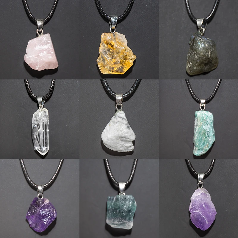 Natural Amethysts Flower Neckl - Crystal Pendant Necklace Natural Stone review and price