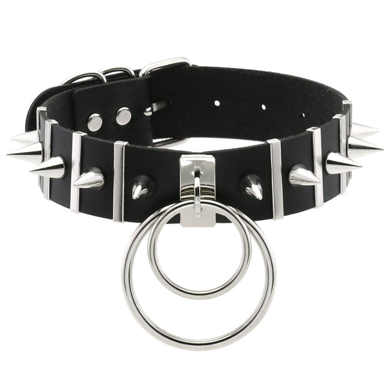 Pink Bondage Spike Choker Neck - Goth Punk Spike Choker review and price