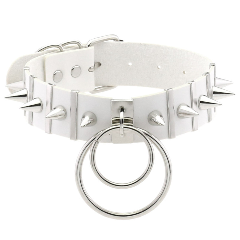 Pink Bondage Spike Choker Neck - Goth Punk Spike Choker review and price