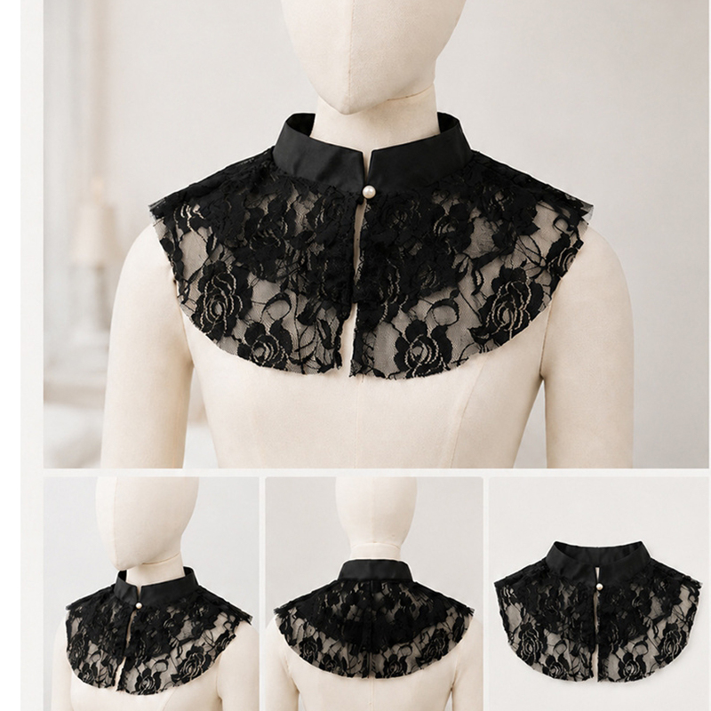 Elegant Lace Floral False Coll - Necklaces review and price