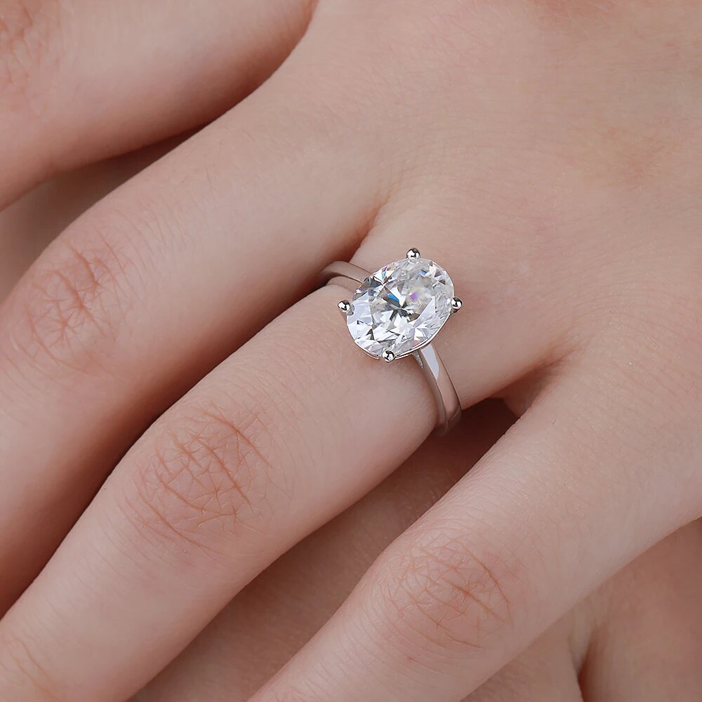 1/2/3 Carat Oval Cut Moissanit - Moissanite Engagement Ring 1 Carat review and price