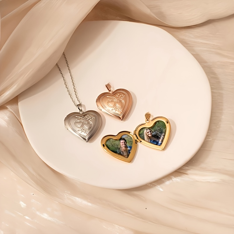 Custom 1/2 Photo Necklace Hear - Heart Locket Necklace Photo review and price