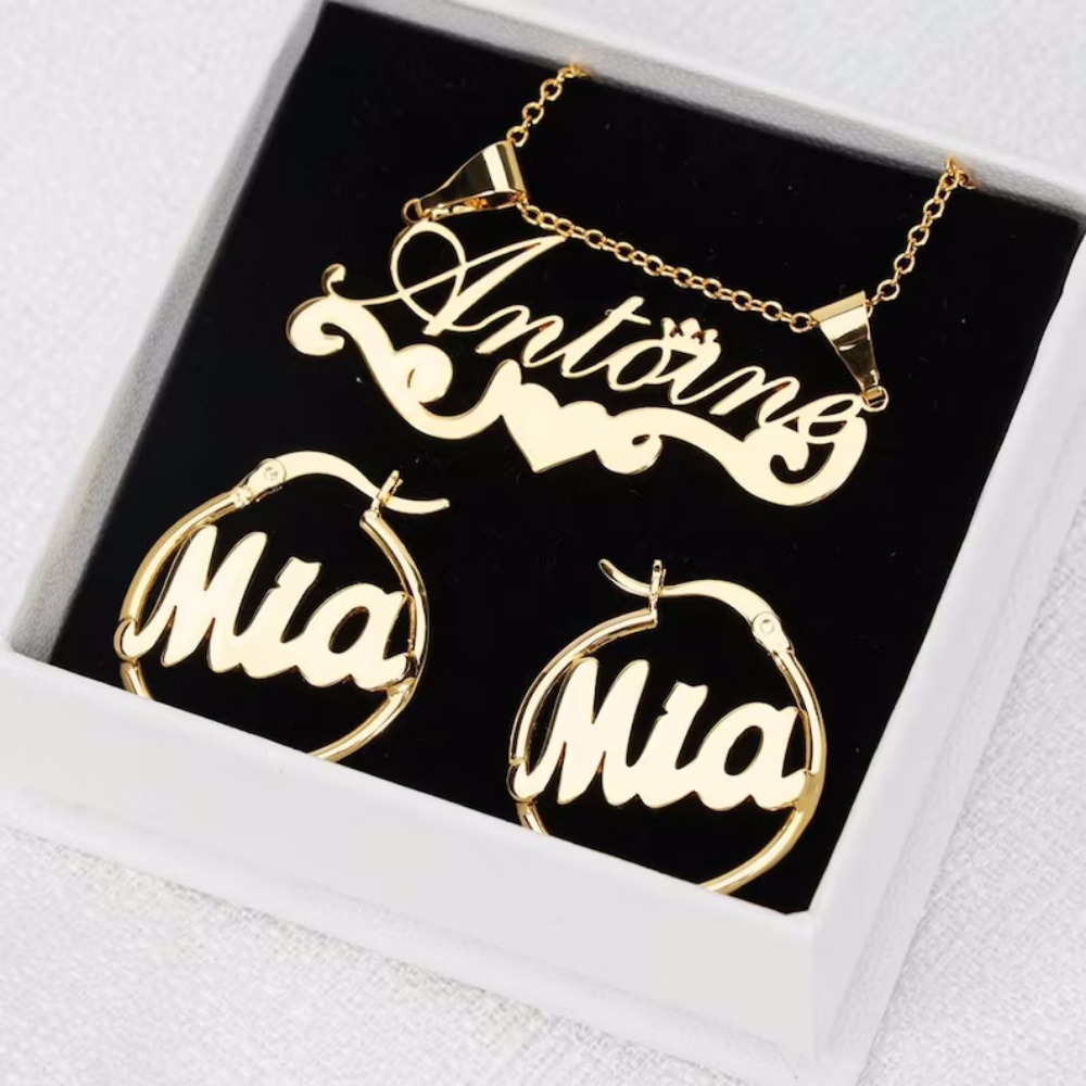 LeeChee Sliding Custom Name St - Custom Name Necklace Stainless Steel review and price